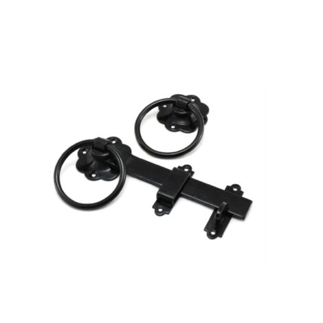 Plain Ring Gate Latch Black Door Hardware